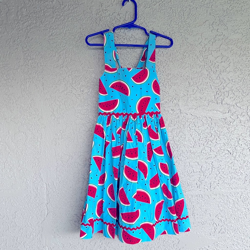 EUC Kelly’s Kids Blue Watermelon Dress size 6-7